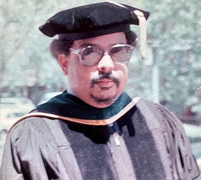 Photo of Michael Fant at his Ph.D. graduation.