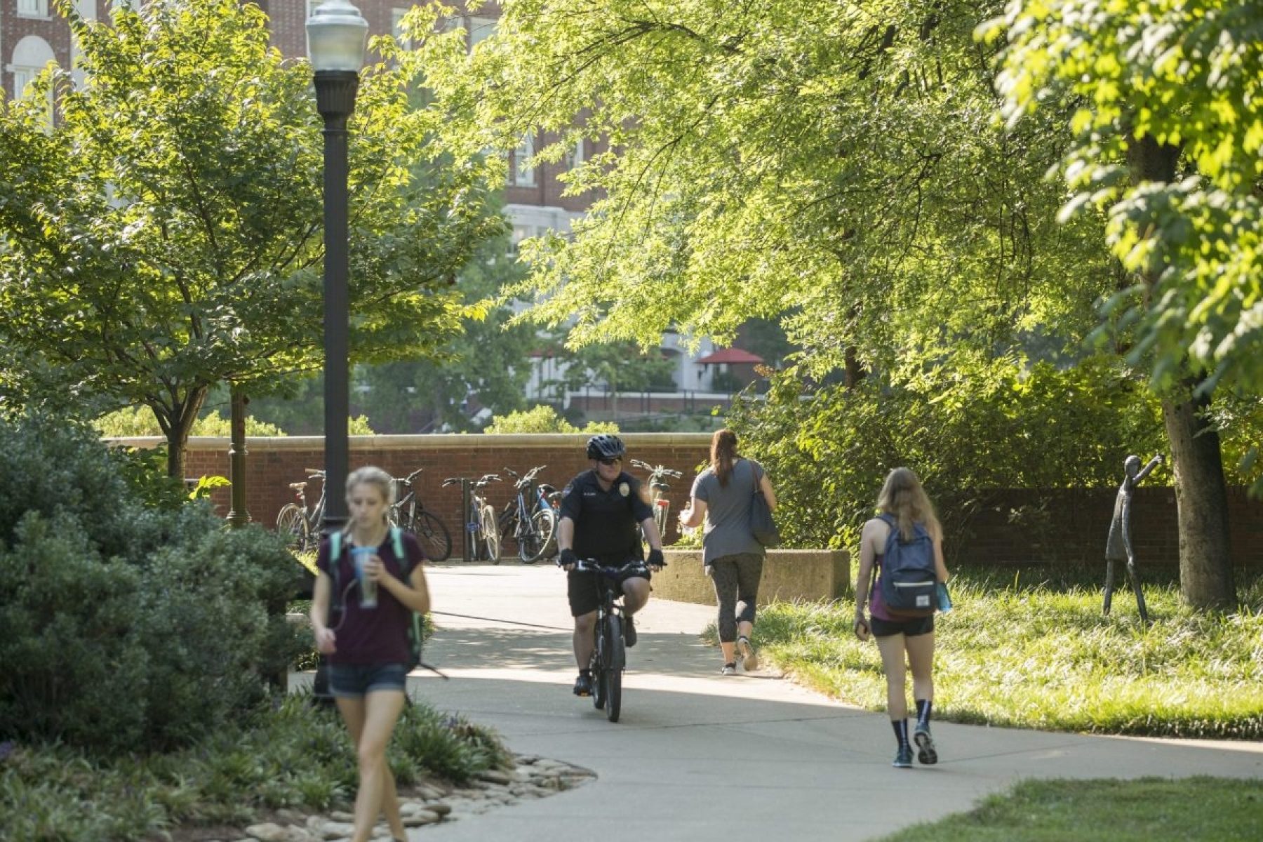 Vanderbilt PD Bike Patrol on Walkway