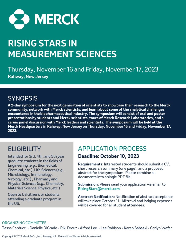 Merck Rising Stars in Measurement Sciences Symposium BRET Career