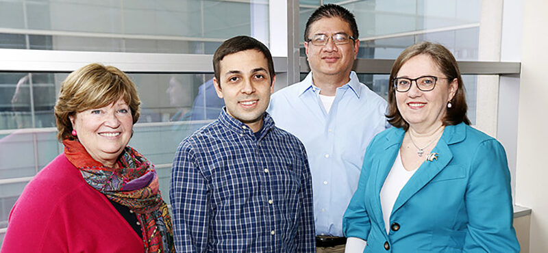 From left, Nancy Cox, PhD, Gokhan Unlu, PhD, Eric Gamazon, PhD, and Ela Knapik, MD, are using computational genetics to study the genetic mechanisms that contribute to human disease.
