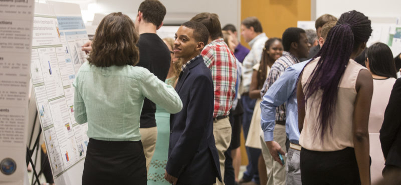 The Vanderbilt Summer Science Academy Interns present posters at the end of the summer.