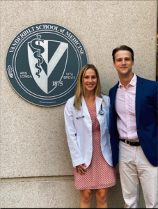 Claire and Colin at Claire's White Coat Ceremony