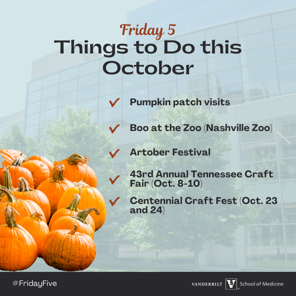 Friday Five Things To Do This October