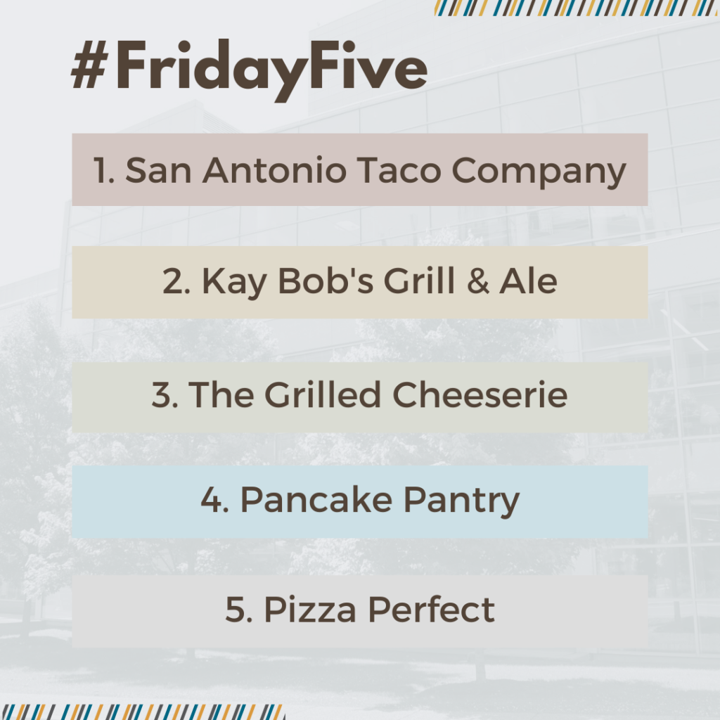 Friday Five Restaurants
