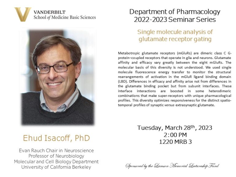 Seminars Department of Pharmacology Vanderbilt University