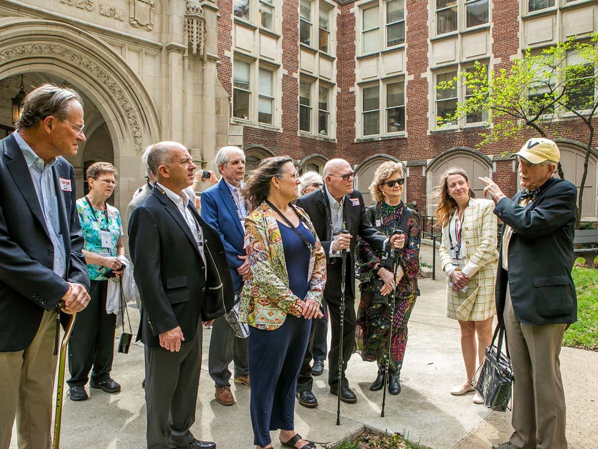VUSM Alumni gathered outside